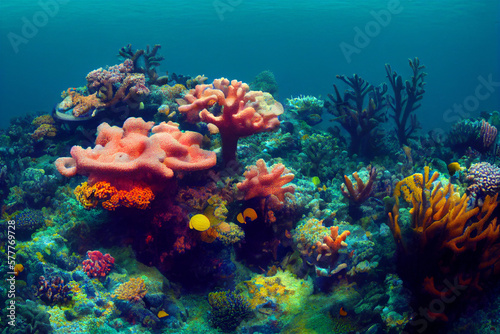 coral reef with fish © Albert