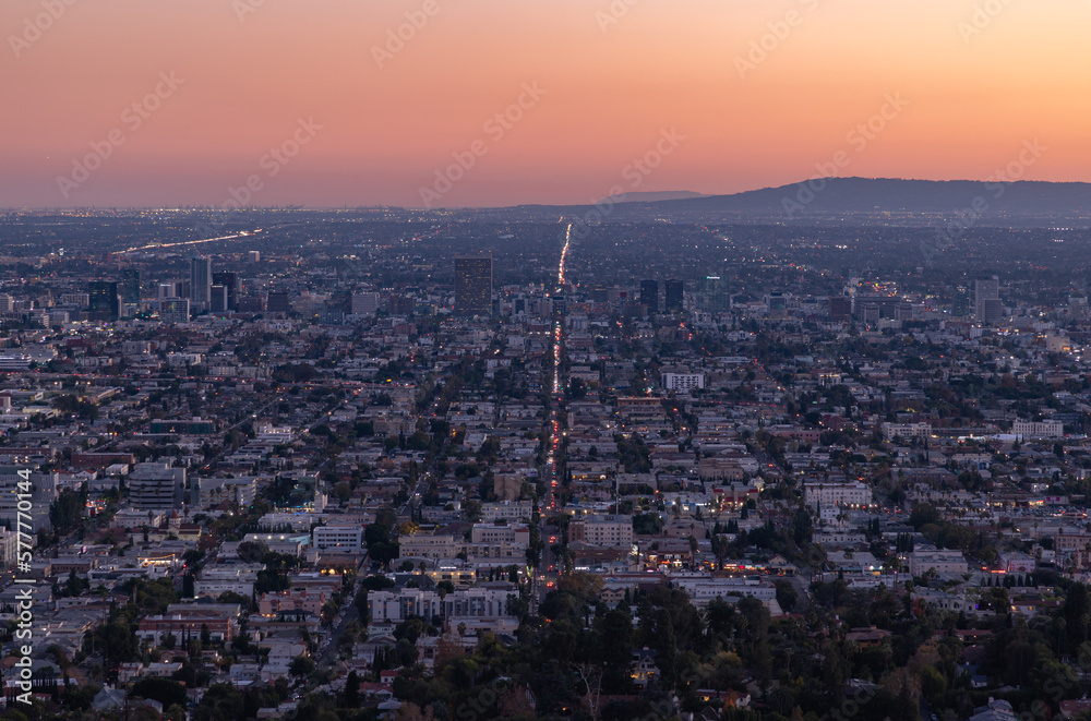 Naklejka premium Los Angeles at Sunset