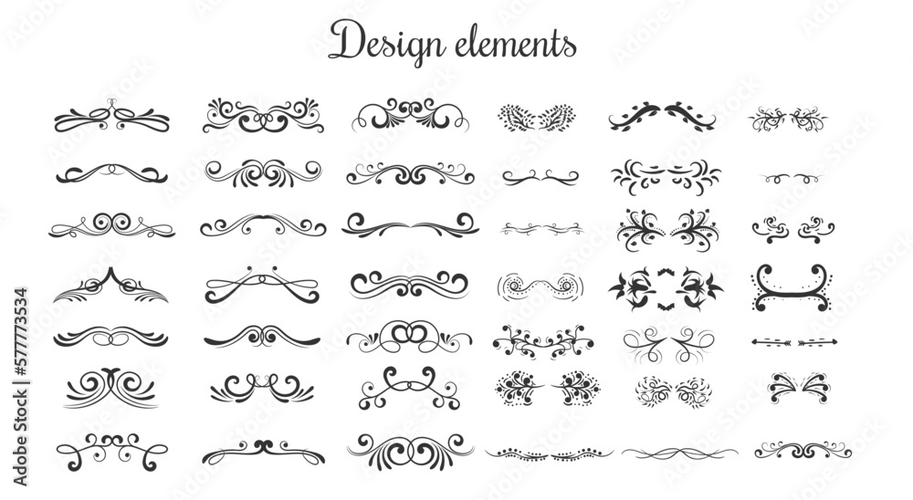 set of decorative elements for a design