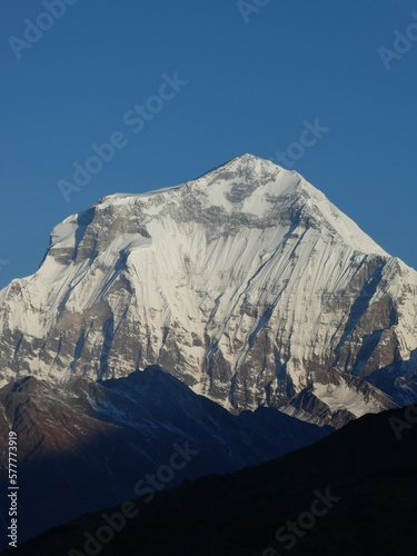 Majestic Snow-Capped Mountain Peak in Nepal © Al B. Goldin