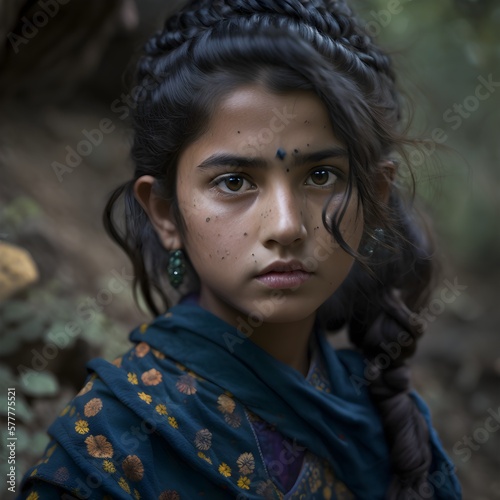 Girl in the forest