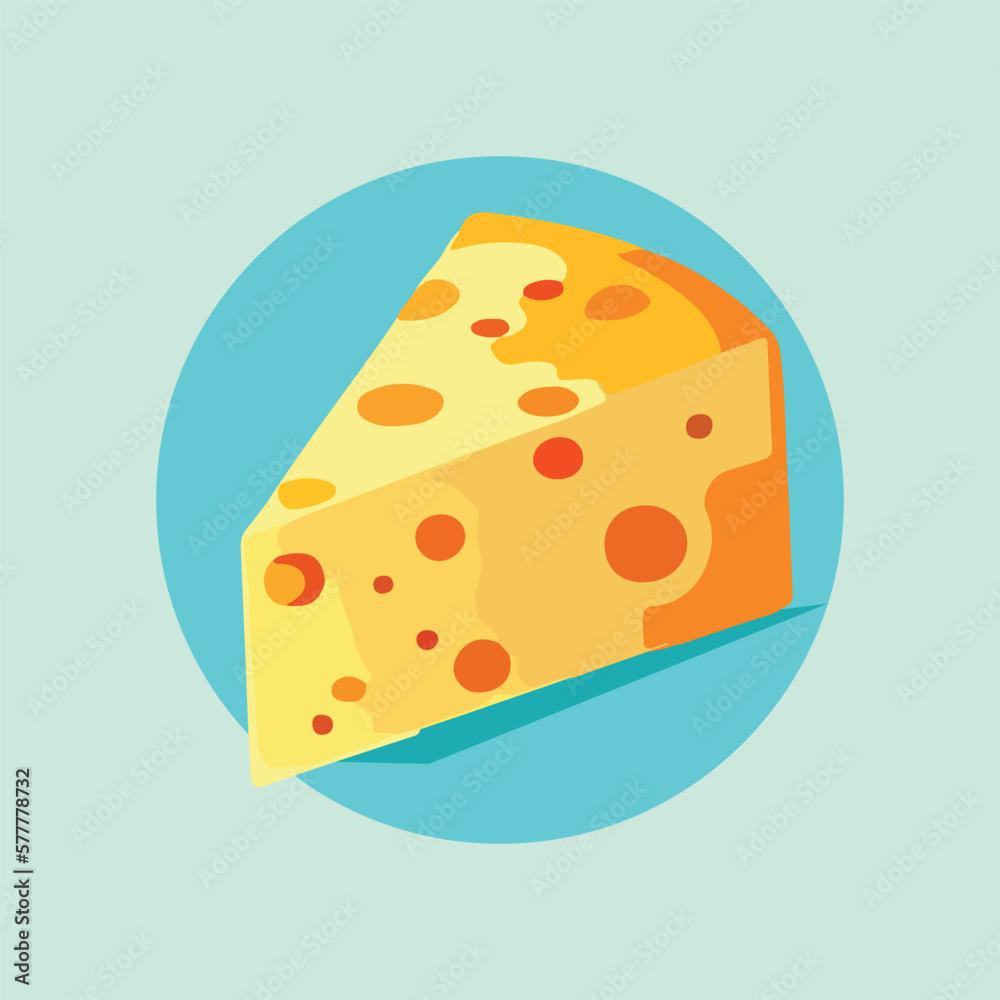 Cheese cartoon style flat vector illustration Cheese cartoon style flat vector illustration