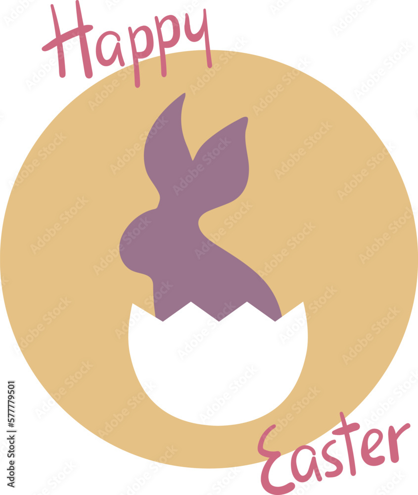 Happy Easter celebration logo in pastel colors Happy Easter celebration logo in pastel colors