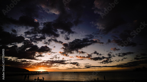 sunset on the beach © Christian