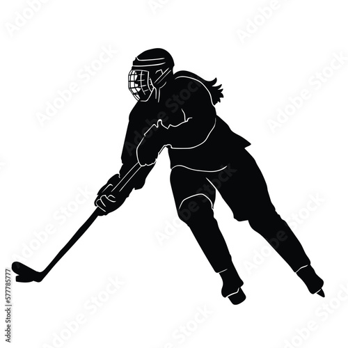 ice hockey player silhouette