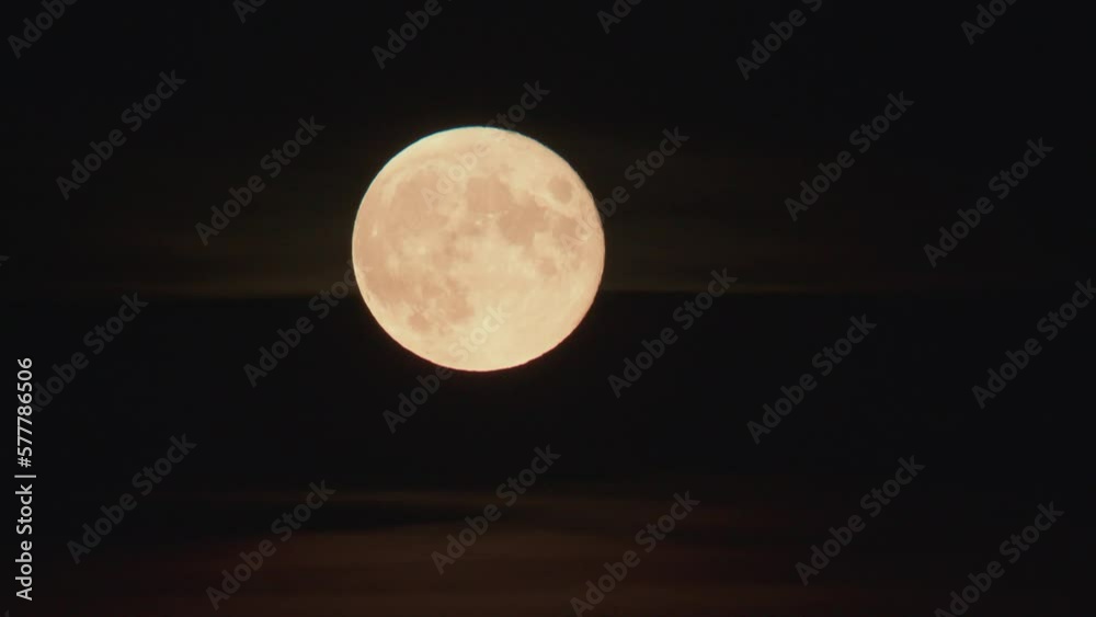 Moonrise Timelapse In The Night Sky, Close Up Moonrise Timelapse In The Night Sky, Close Up
