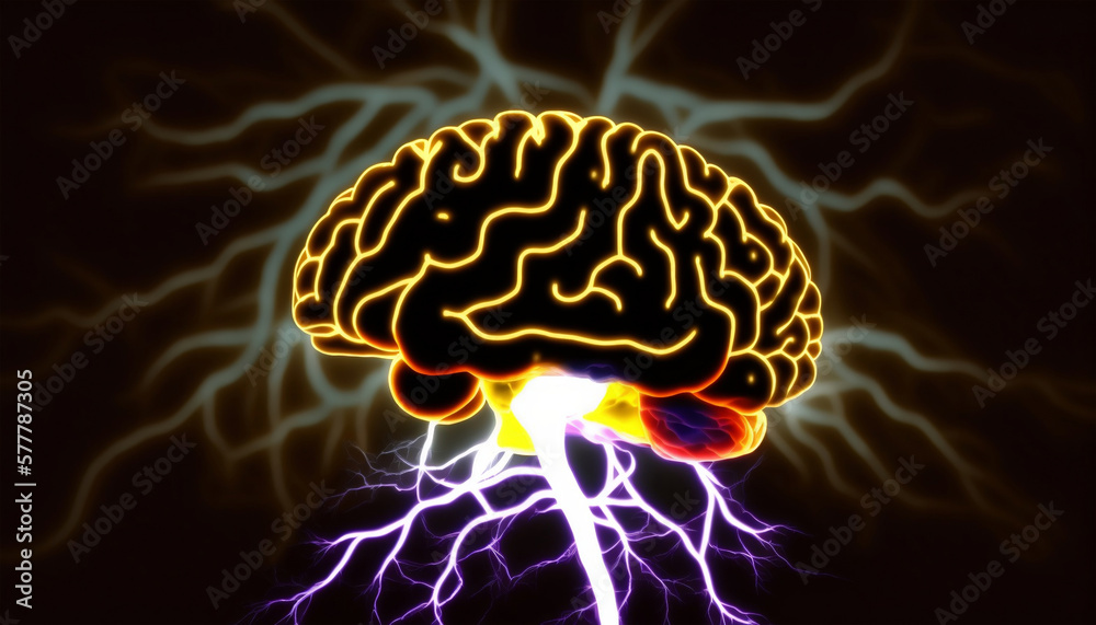 brain in a background, Generative AI brain in a background, Generative AI