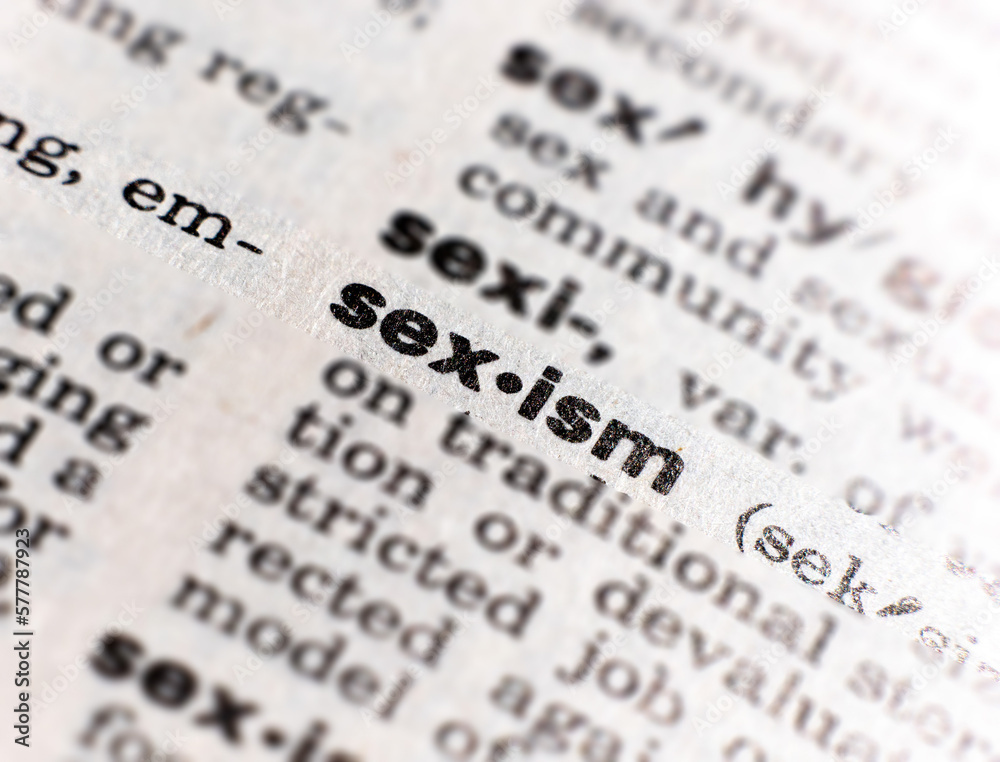 closeup of the word sexism - obrazy, fototapety, plakaty 