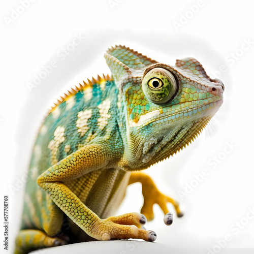 Chameleon Close Up. Generative AI