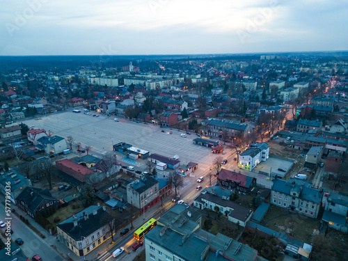 View at Pabianice city from a drone 