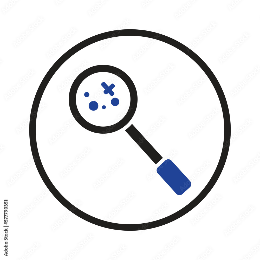 medical virus and germ finding icon
