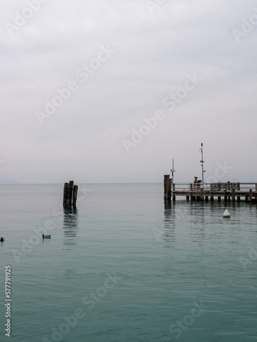 sunrise on garda lake  Sirmione  Italy