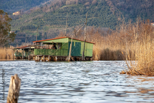 Abandoned construction on Lake Massaciuccoli photo