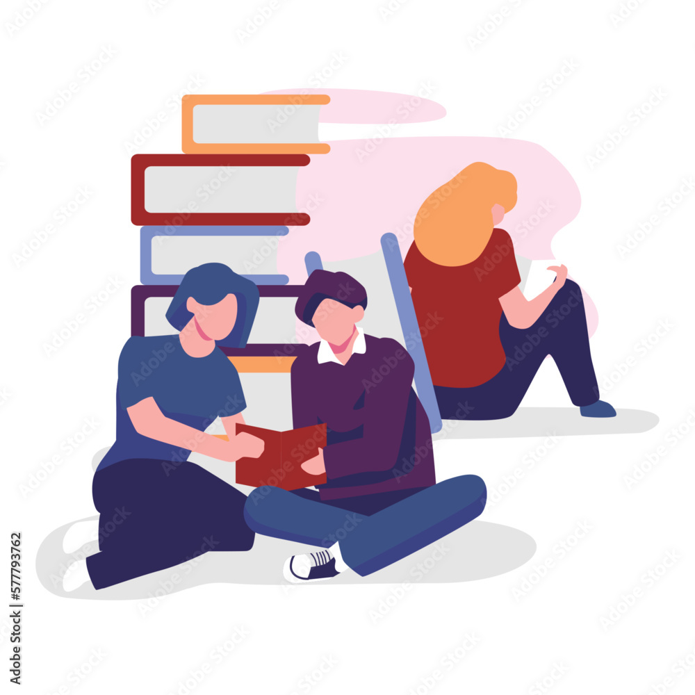 Book concepts , education and business literature for knowledge, wisdom, imagination. Flat vector illustrations Book concepts , education and business literature for knowledge, wisdom, imagination. Flat vector illustrations