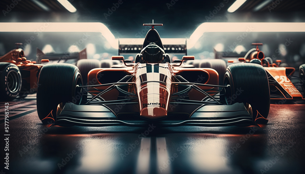 Fototapeta premium Formula 1 Cars, Generative AI, Illustration