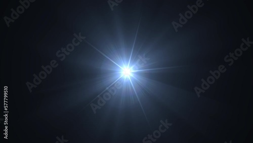 Optical lens flare effect on black backgound