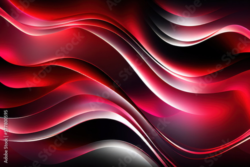 Iridescent colorful wavy background, backdrop, Generative AI