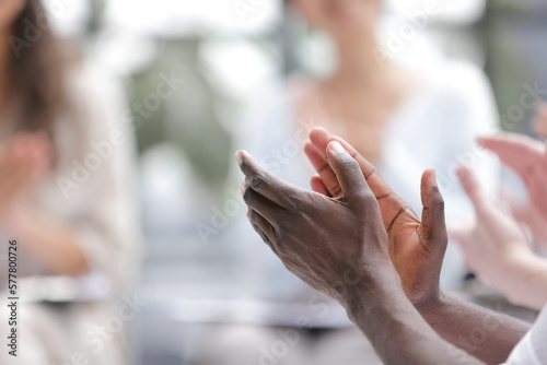 Applause on the background of the business team