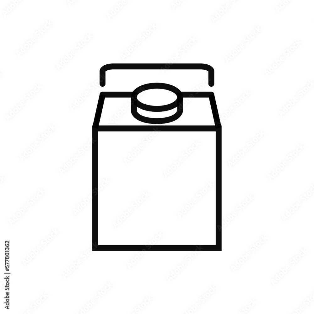 Drink carton pictogram. Front view. Milk, juice, yoghurt packaging. Outline logo, sign, symbol. Vector line illustration isolated on white. Garbage recycle, reduce, reuse Drink carton pictogram. Front view. Milk, juice, yoghurt packaging. Outline logo, sign, symbol. Vector line illustration isolated on white. Garbage recycle, reduce, reuse