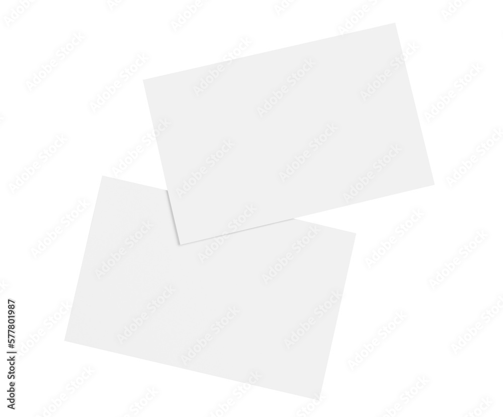 Two paper or plastic pieces (cards, tickets, flyers, invitations, coupons, banknotes, etc.), cut out Two paper or plastic pieces (cards, tickets, flyers, invitations, coupons, banknotes, etc.), cut out
