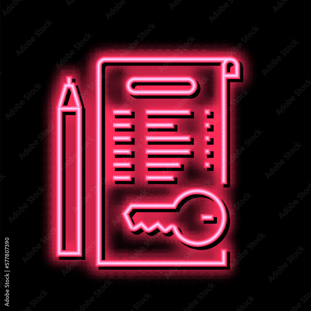 turnkey work agreement color icon vector illustration