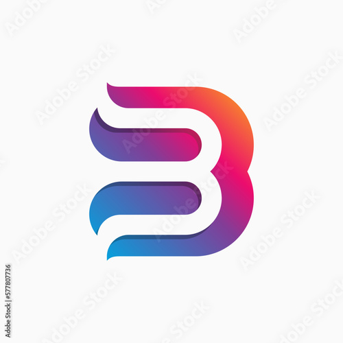 Letter B Color Logo