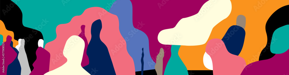 Obraz premium modern people abstract vector illustration , background design element 