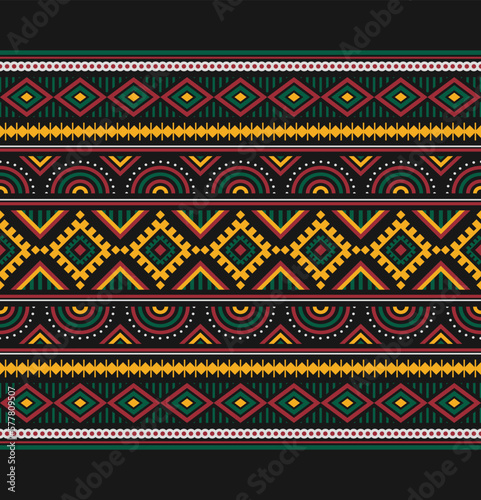 African ethnic tribal colorful pattern background for fabric, carpet, wallpaper, wrapping, batik, cover, tile