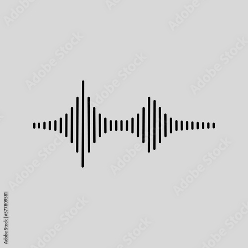 Sound wave abstract background in monochrome color.