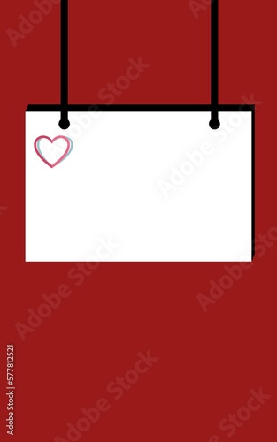 Poster with blank white space for post or message