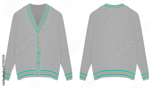 Women grey jumper. vector illustration