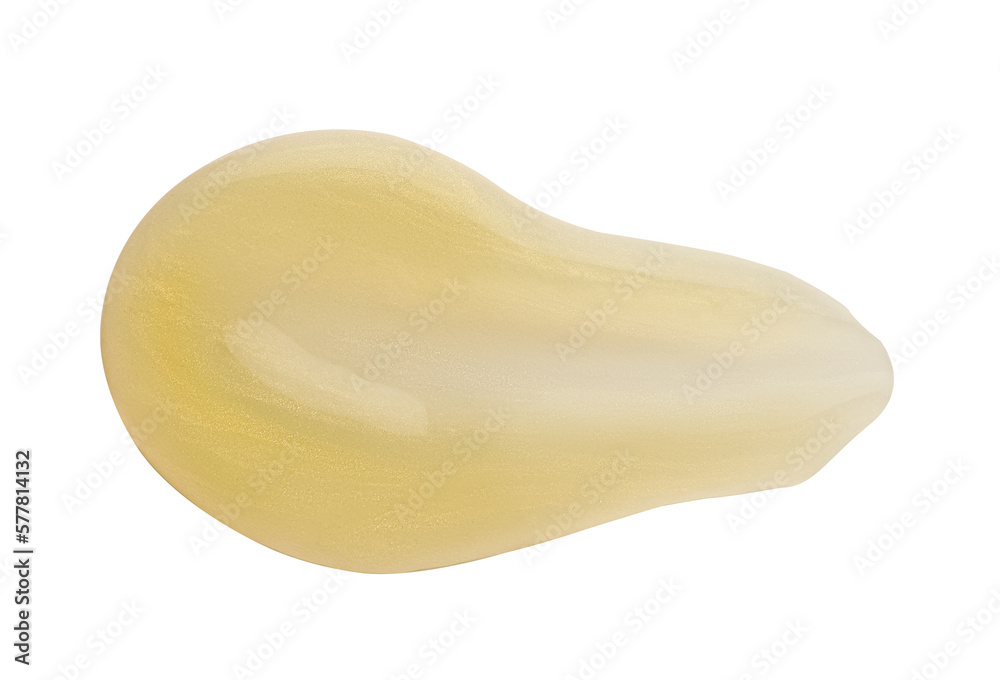 Sample of cosmetic gel isolated on white, top view Sample of cosmetic gel isolated on white, top view