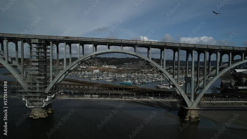 Bridge Yaquina Bay Newport Oregon Maintenance Video Drone Aerial 002 Bridge Yaquina Bay Newport Oregon Maintenance Video Drone Aerial 002
