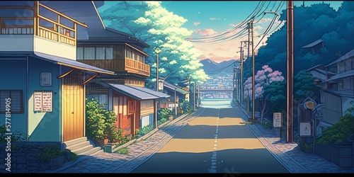 suburb on a summer day