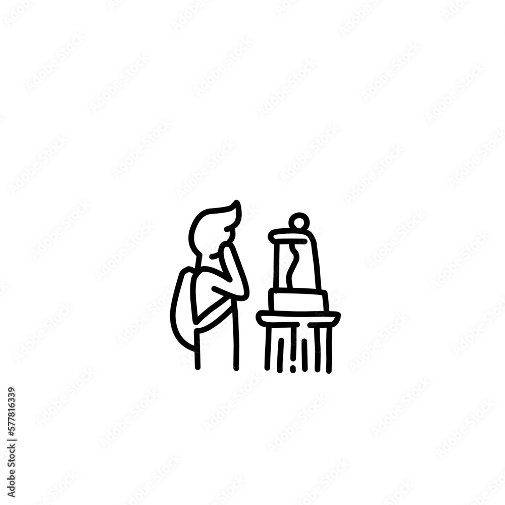 International museum day line icon