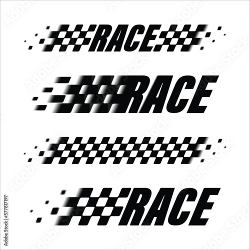 Sport race track lines blur text