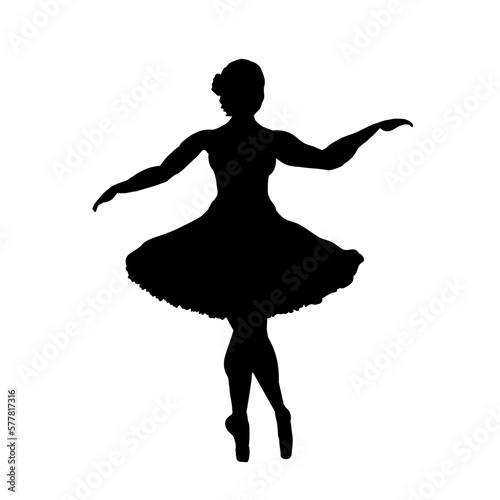 silhouette of a ballerina