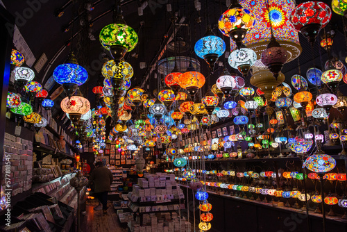 Colorful Lights in a Shop photo