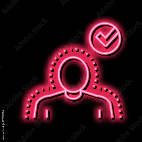 healthy human neon glow icon illustration