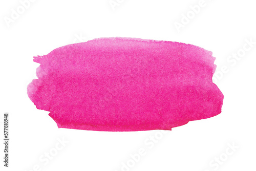 Watercolor spot isolated on a transparent background. pink paint, background