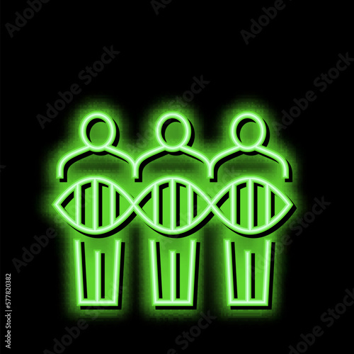 people genetic neon glow icon illustration