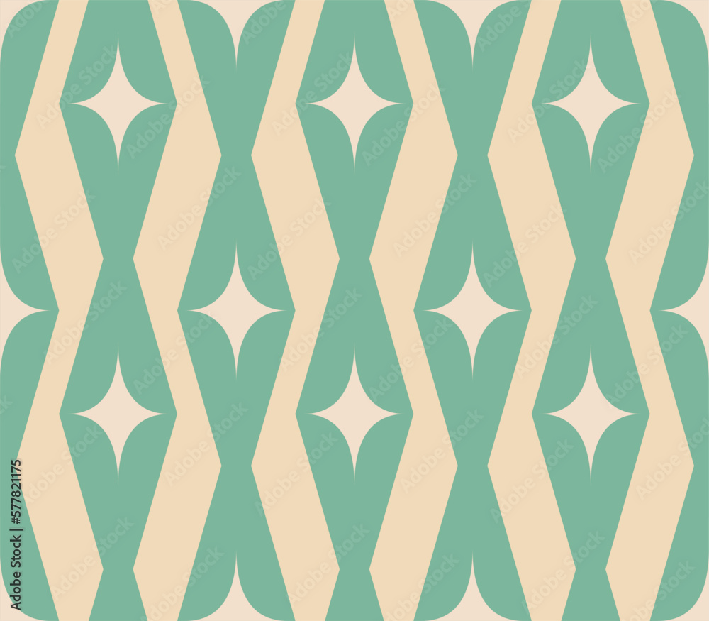 Mid-century modern wrapping paper in starburst pattern on light blue