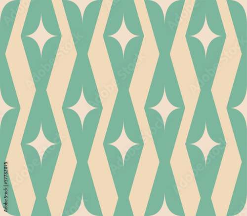 Mid-century modern wrapping paper in starburst pattern on light blue background. Inspired by Atomic era. Repeatable and seamless photo