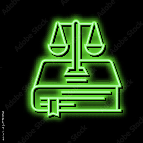 constitution law neon glow icon illustration