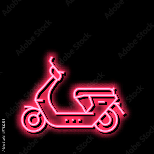 gas moped color icon vector illustration