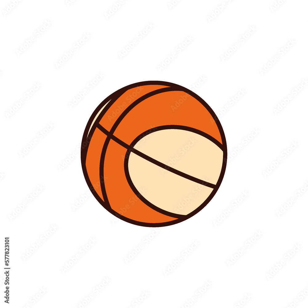 Basketball ball PNG image icon with transparent background