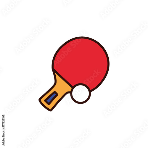Png image of a ping-pong racket icon with a transparent background