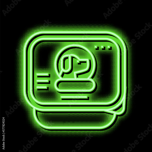 preserves food dog neon glow icon illustration
