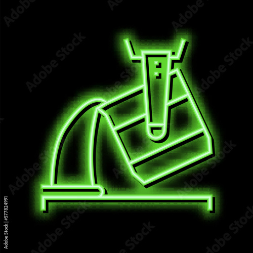 foundry aluminium production neon glow icon illustration