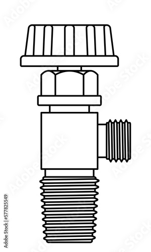 Cylinder valve contour illustration
